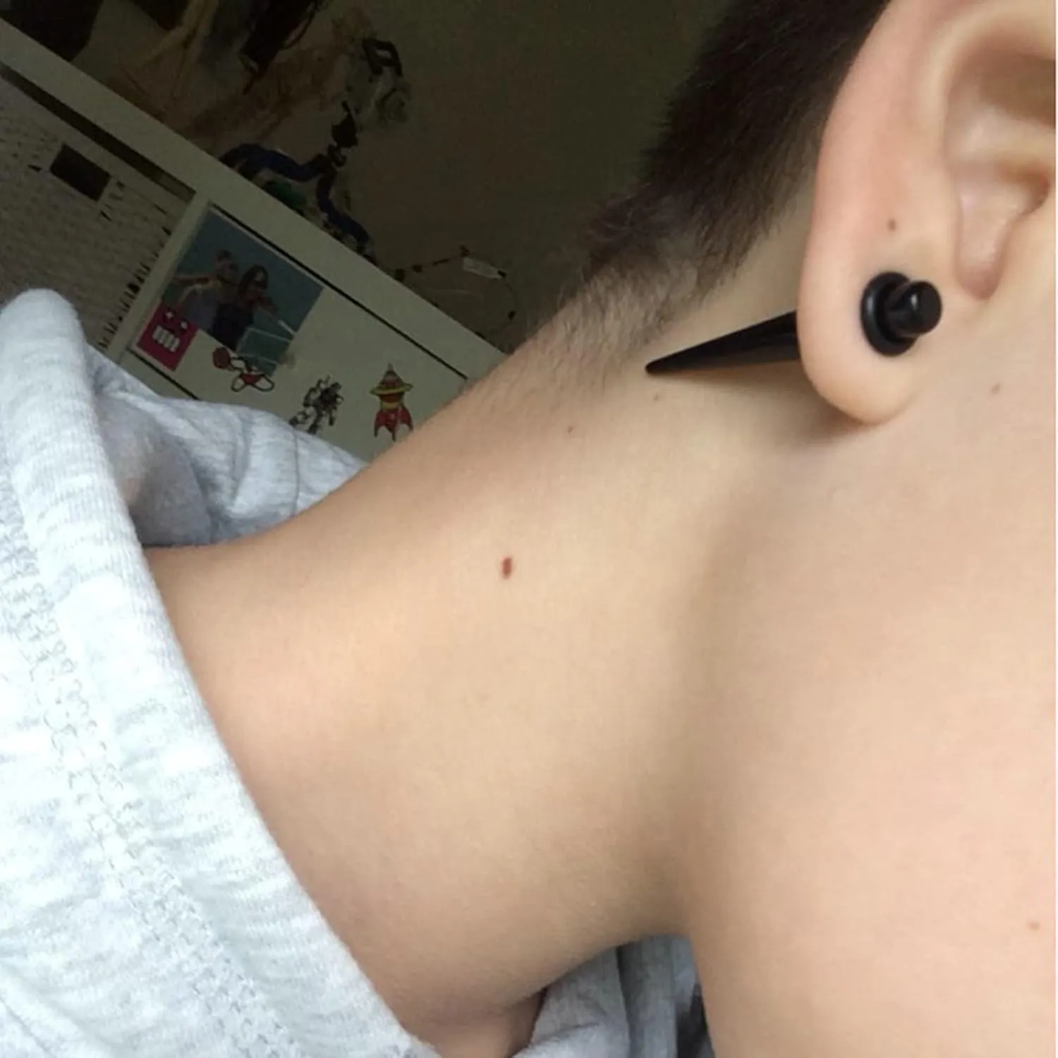 Gualiy 2PCS Acrylic Gauges For Ears, Mens Ear Gauge Jewelry Black Cone Ear Tunnel Jewelry