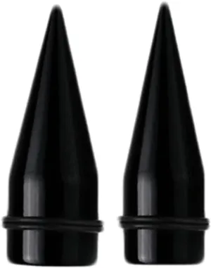 Gualiy 2PCS Acrylic Gauges For Ears, Mens Ear Gauge Jewelry Black Cone Ear Tunnel Jewelry
