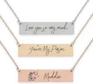 Handwriting Jewelry Engraved Actual Handwriting Necklace Keepsake Necklace Custom Signature Jewelry Personalized Gift for Her