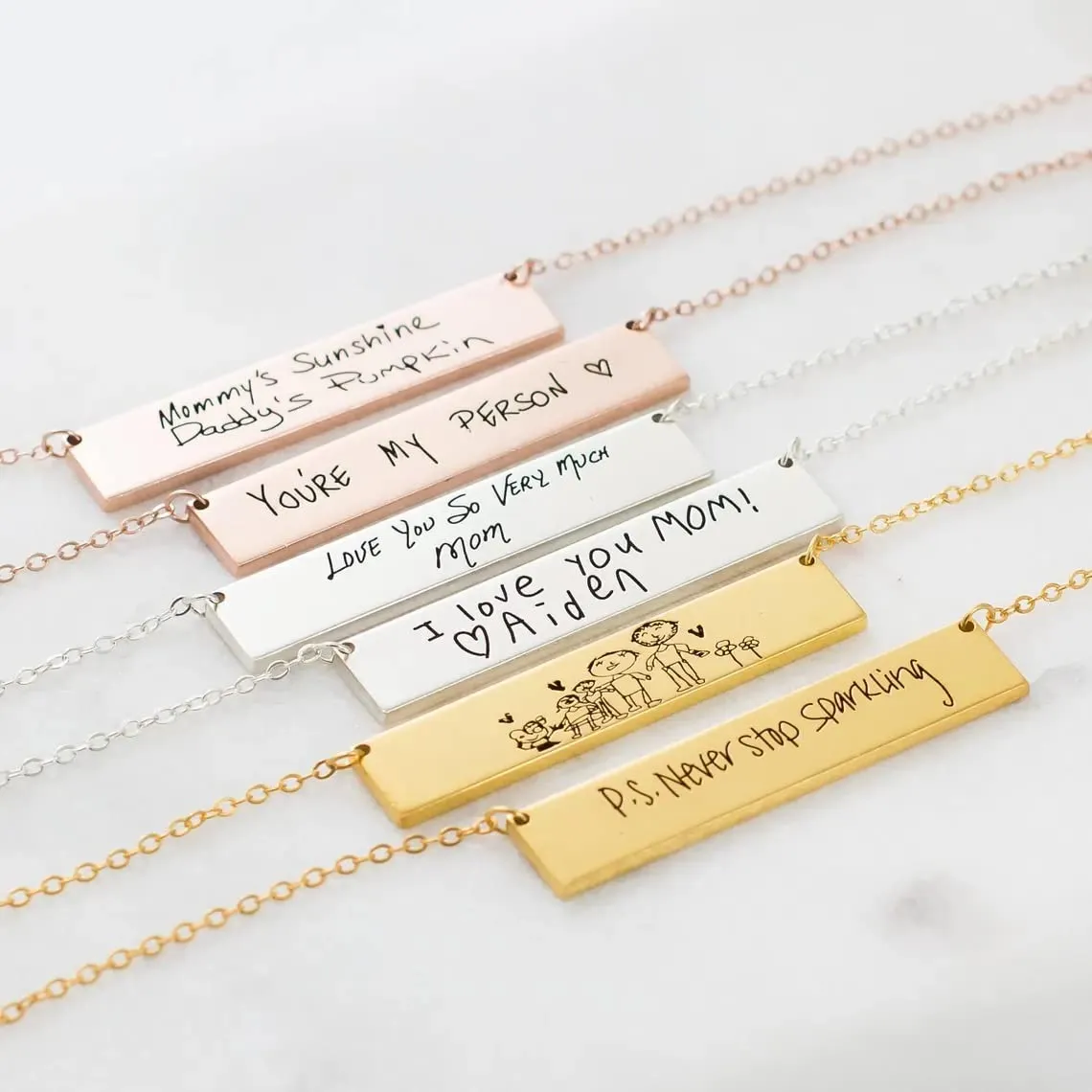 Handwriting Jewelry Engraved Actual Handwriting Necklace Keepsake Necklace Custom Signature Jewelry Personalized Gift for Her