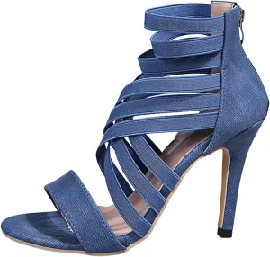 High Heel License Plate Frame for Women Heels Casual Breathable Zipper Sandals Peep High Heels Pads for Women