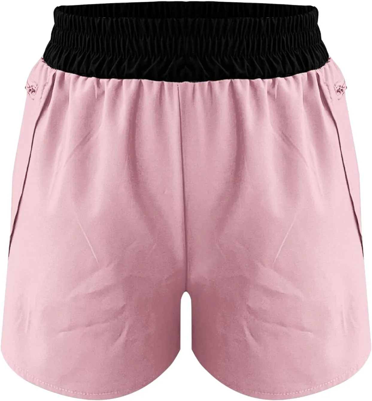 High Waisted Running Shorts for Women Lightweight Yoga Shorts Gym Athletic Workout Shorts with Zipper Pockets