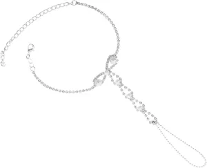Homoyoyo Foot Jewelry for Women Crystal Anklet Sandal Bracelet Summer Beach Party Elegant Jewelry Set