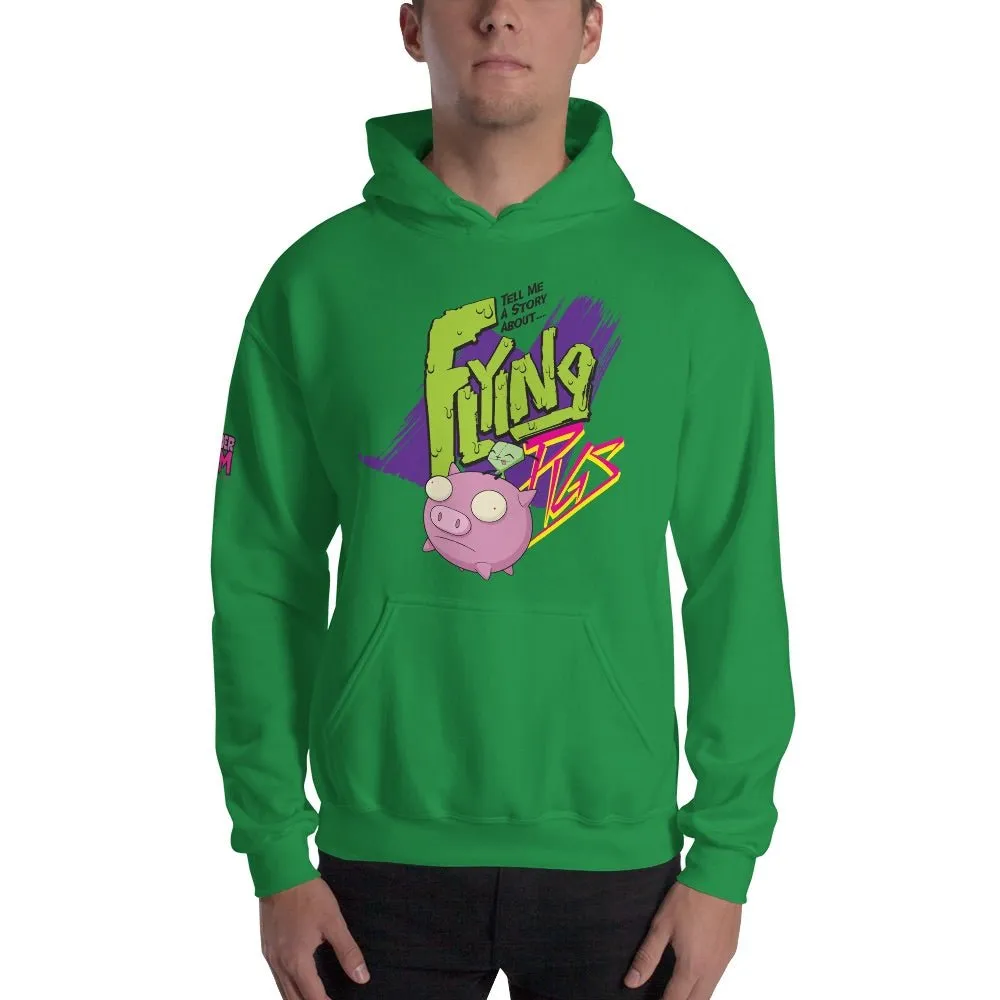 Invader Zim Flying Pigs Adult Hooded Sweatshirt