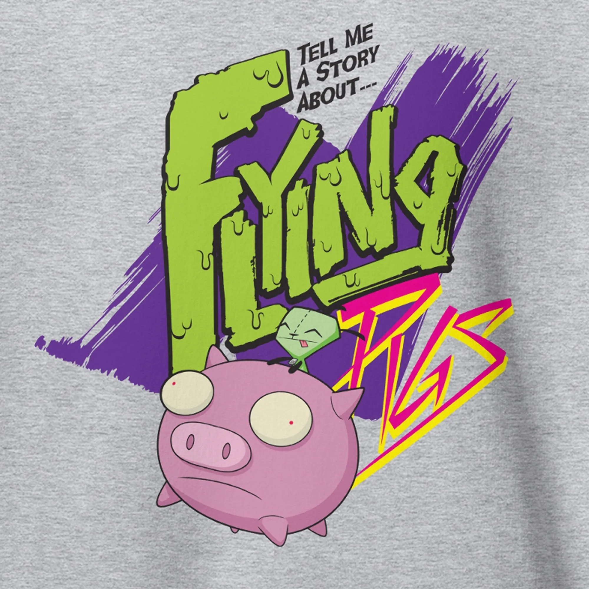Invader Zim Flying Pigs Adult Hooded Sweatshirt