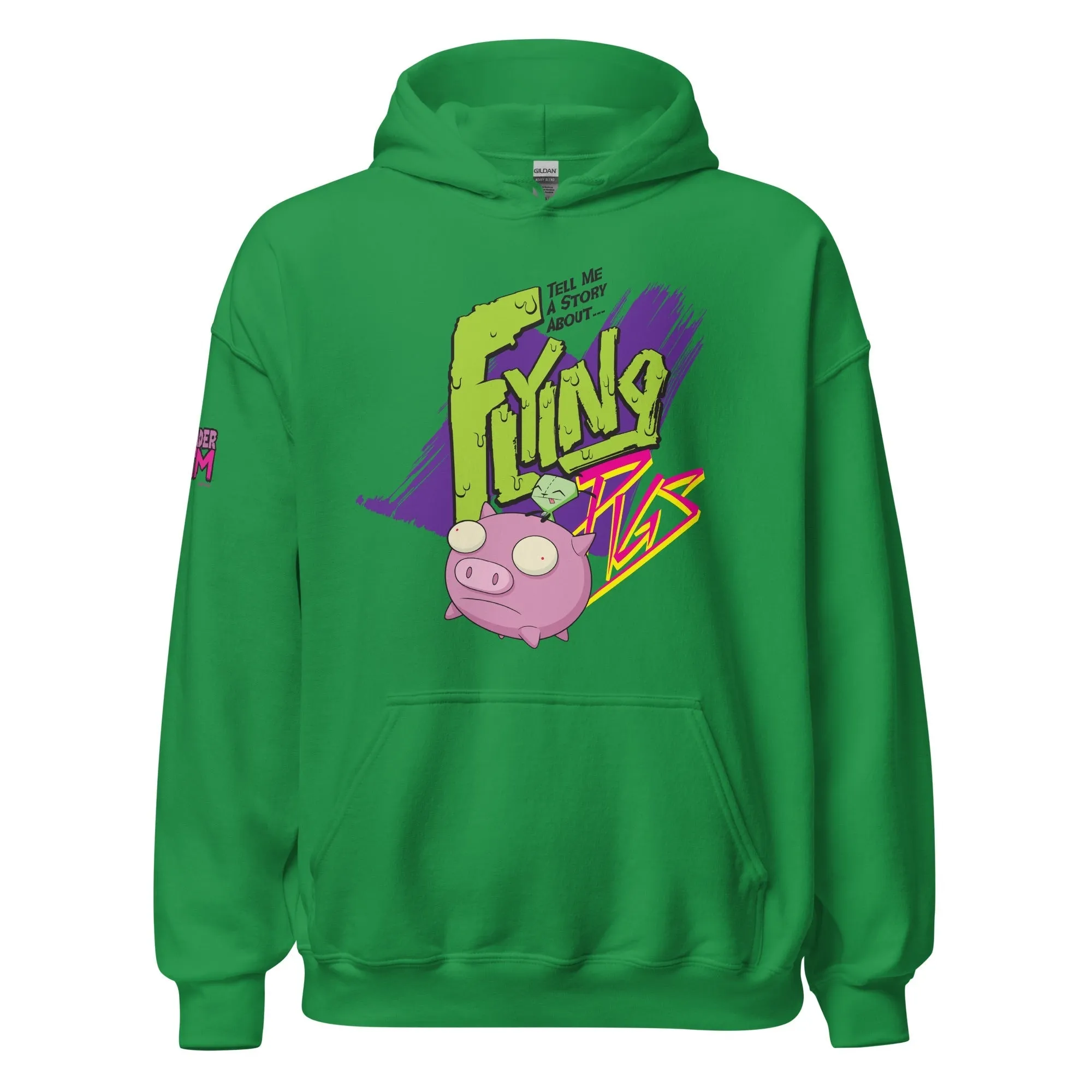Invader Zim Flying Pigs Adult Hooded Sweatshirt