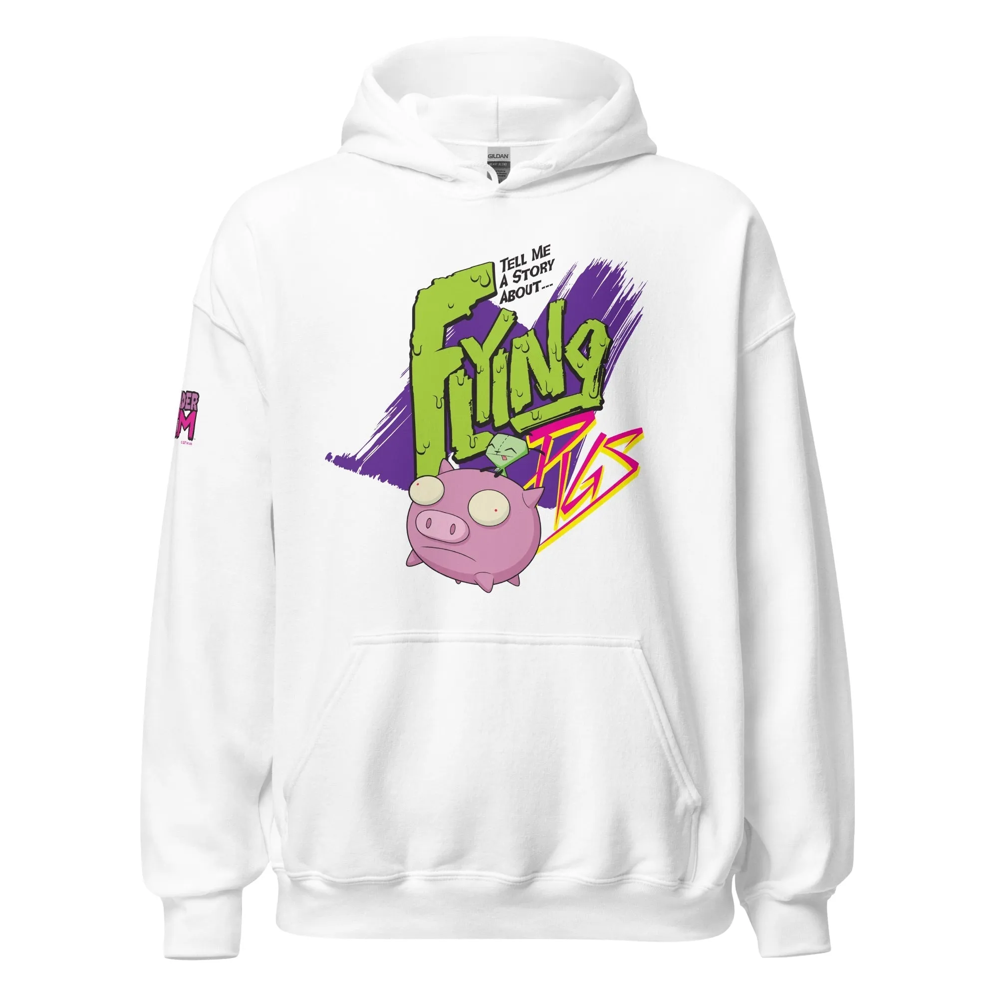 Invader Zim Flying Pigs Adult Hooded Sweatshirt