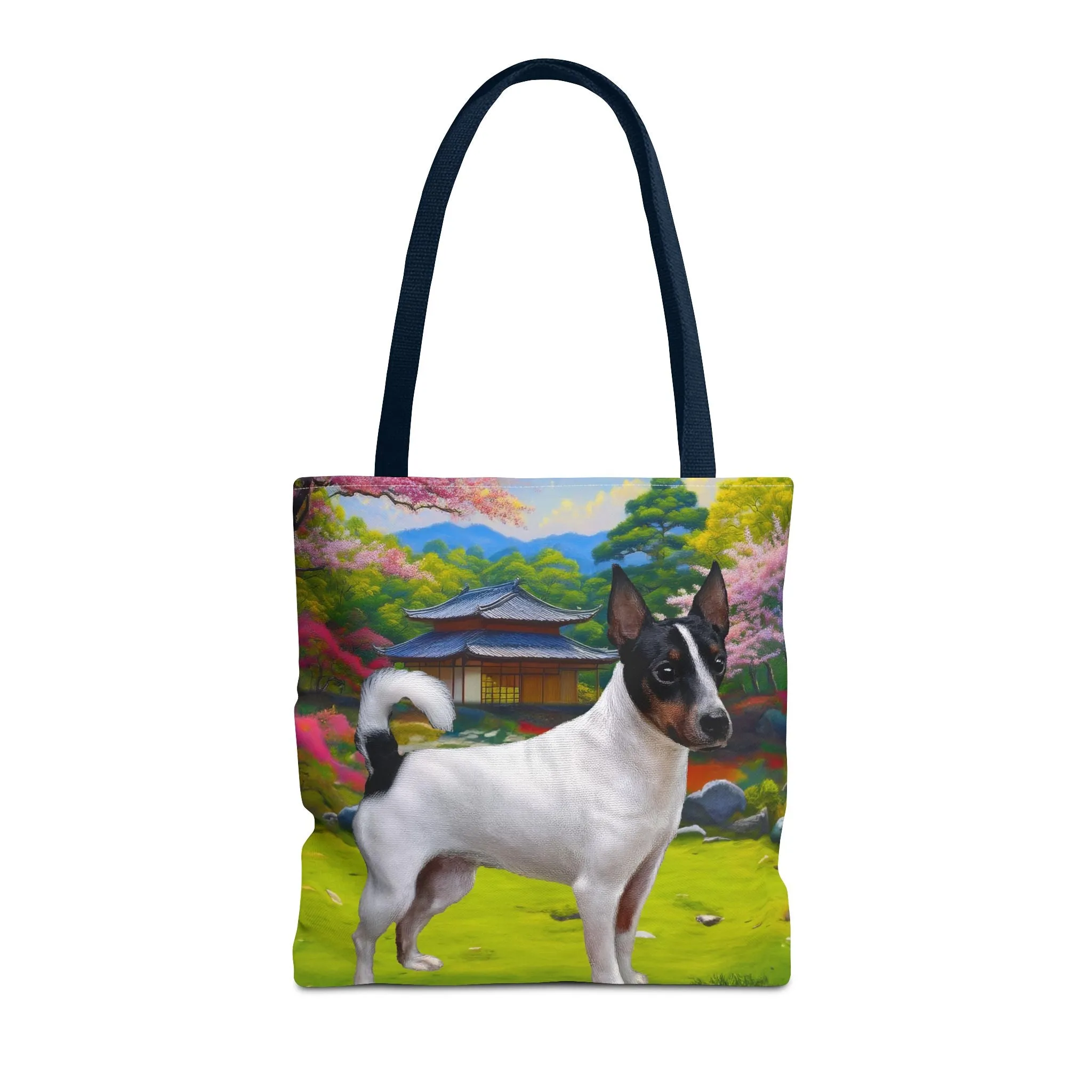 Japanese Terrier  --  Whimsical Dog Lover's Polyester Tote Bag