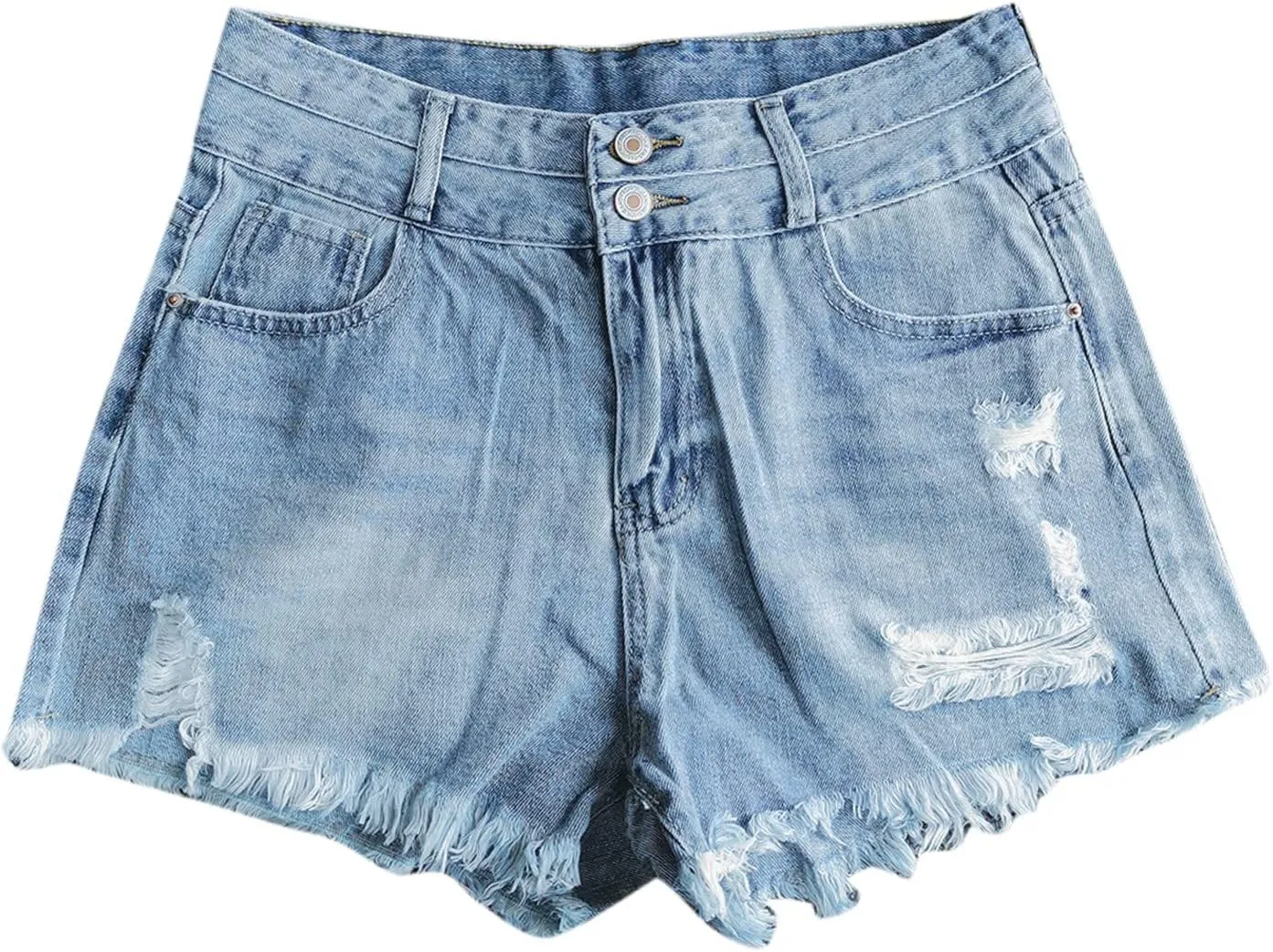 Jean Shorts Womens High Waisted Comfort Flex Straight Leg Jean Casual Slim Summer Beach Denim Shorts Pants