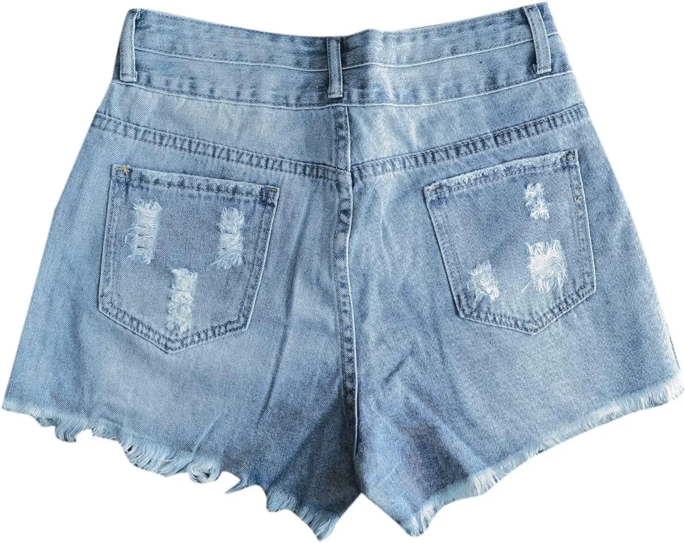 Jean Shorts Womens High Waisted Comfort Flex Straight Leg Jean Casual Slim Summer Beach Denim Shorts Pants
