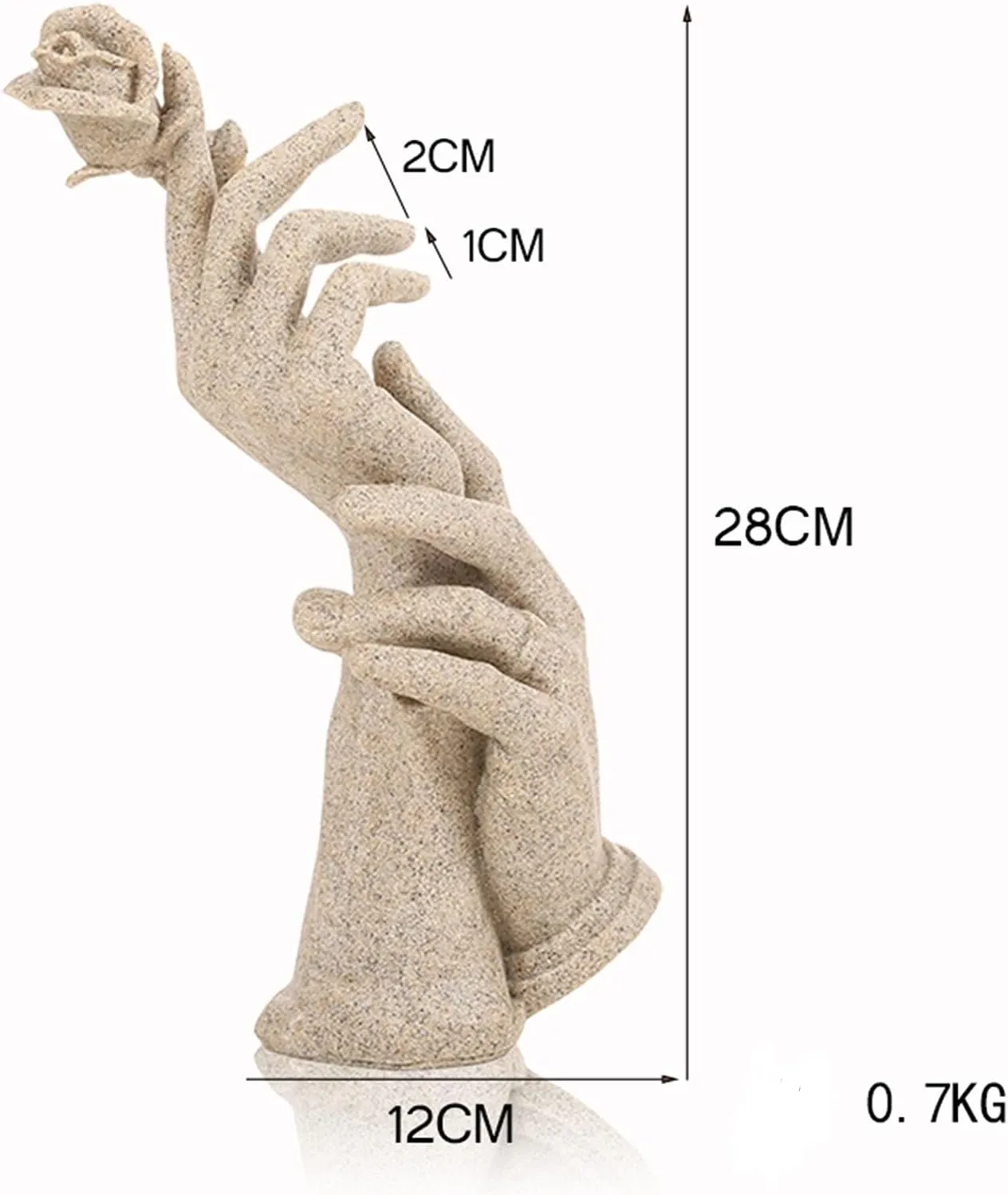 Jewelry Towers Resin Hand Form Ring Hand Chain Display Stand Holder Female Mannequin Hand Jewelry Display Holder Bracelet Necklace Ring Stand Organizer Jewelry Boxes (Color : White)