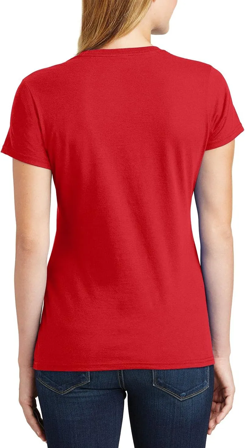 JustBlanks Womens 100% Cotton Fashion Fit Short Sleeve Fan Favorite Tee Shirt for Women