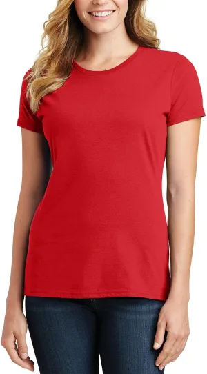 JustBlanks Womens 100% Cotton Fashion Fit Short Sleeve Fan Favorite Tee Shirt for Women