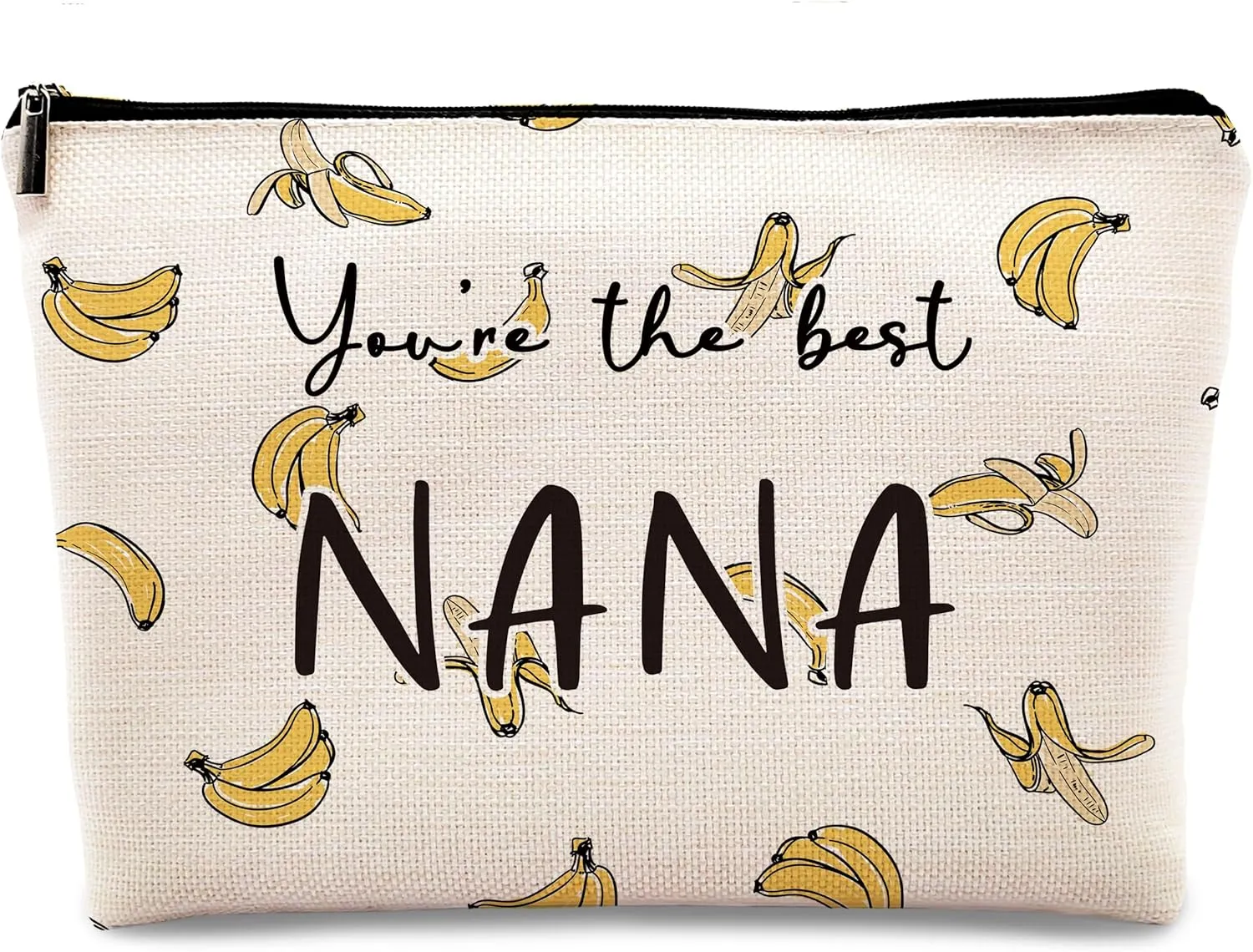 kdqua Nana Gifts, Grandma Gifts Makeup Bag, Mothers Day Grandma Birthday Gifts for Mom Nana Grandma Grammy Grandmother Nana Mimi Gifts from Grandkids Linen Cosmetic Bag Travel Toiletry Bag