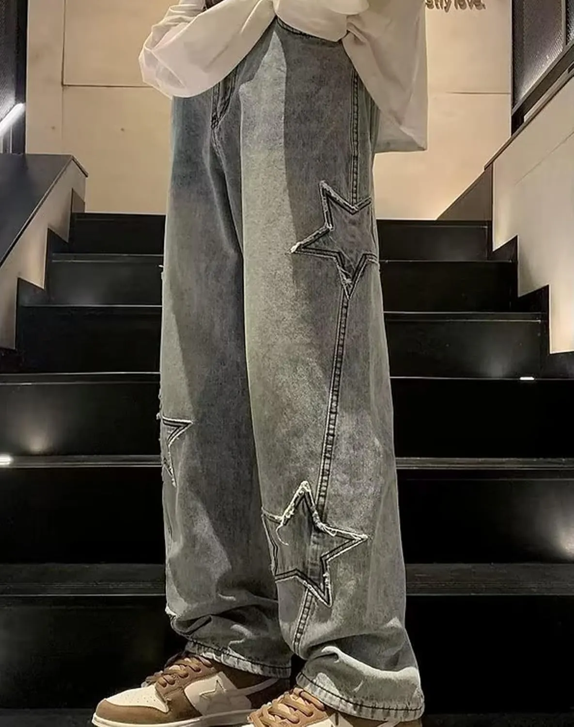 Kisswow Y2k Star Jeans for Women Cute Jeans for Teens Y2k Cargo Pants Women