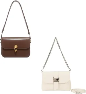 LA'FESTIN Leather Purse Small Bags For Women Adjustable Straps Crossbody Purses, Satchel Bags Designer Handbags