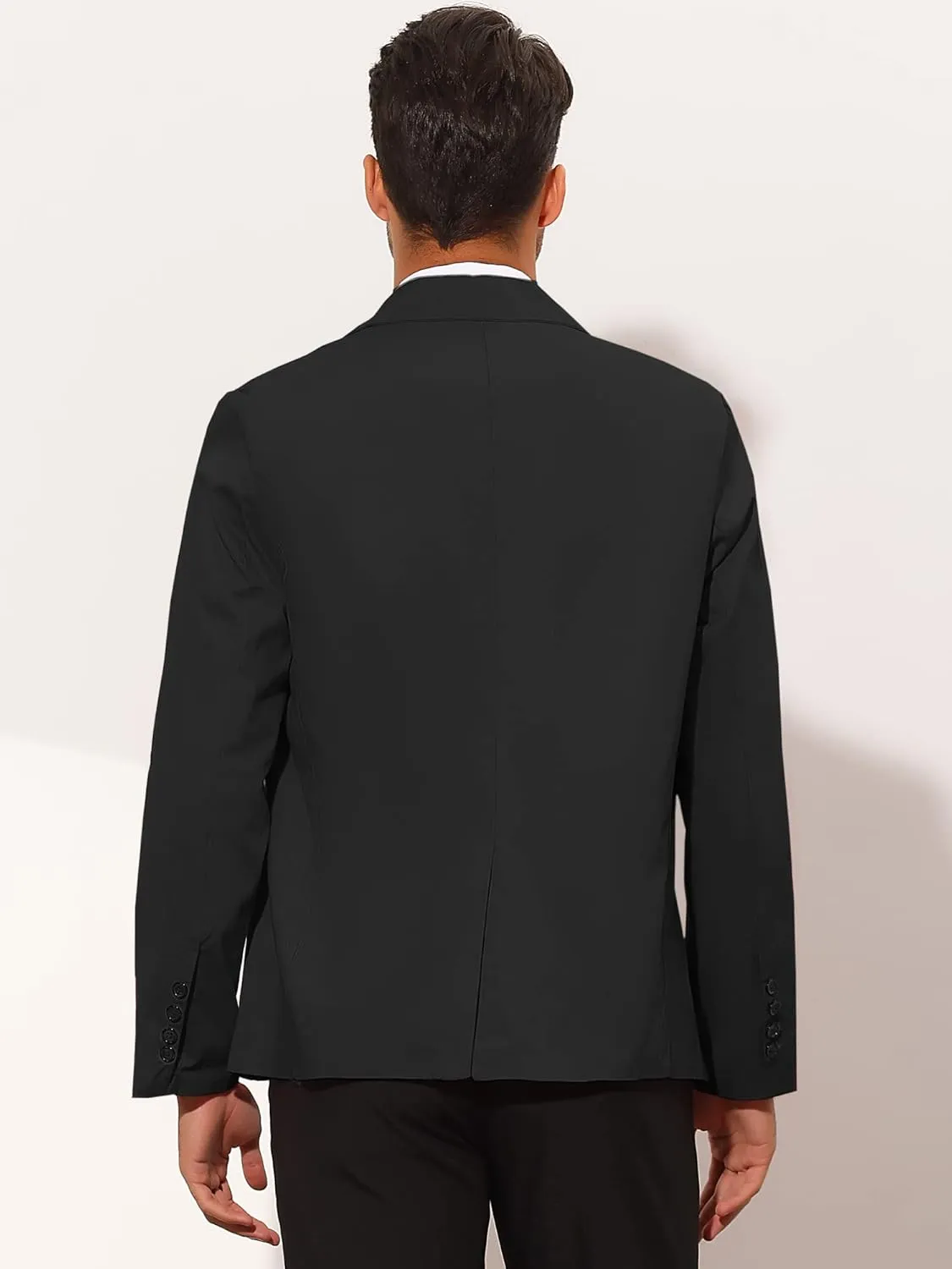 Lars Amadeus Solid Color Business Blazer for Men's One Button Notched Lapel Sports Coat Suit Jackets