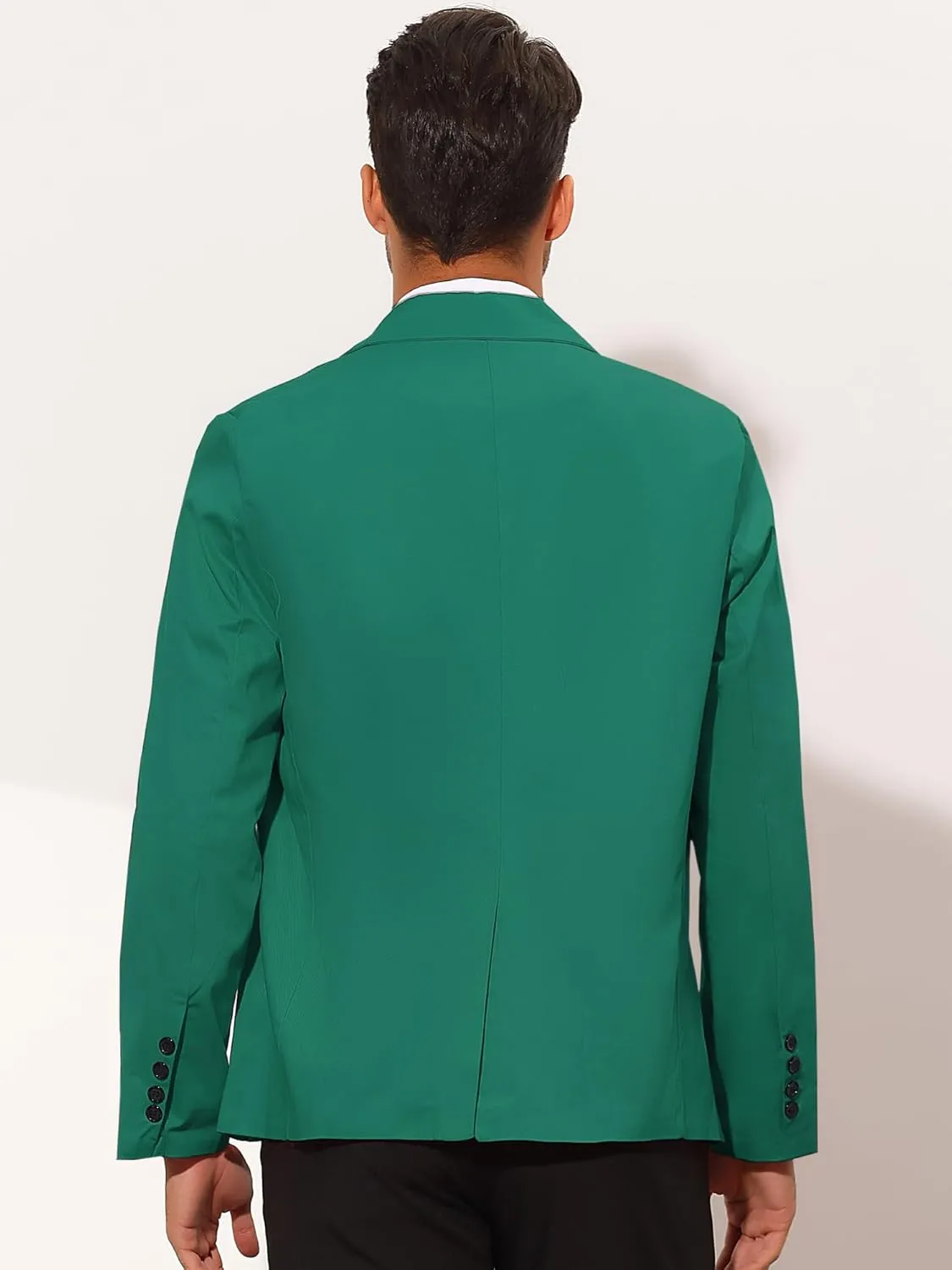 Lars Amadeus Solid Color Business Blazer for Men's One Button Notched Lapel Sports Coat Suit Jackets