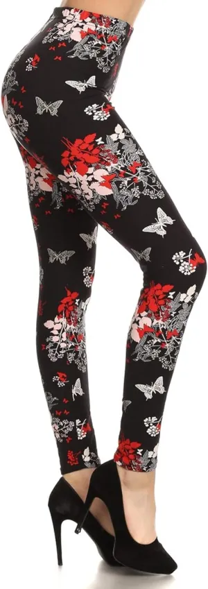 Leggings Depot High Waisted Checkered & Animal Print Leggings for Women - Regular, Plus, 1X3X, 3X5X