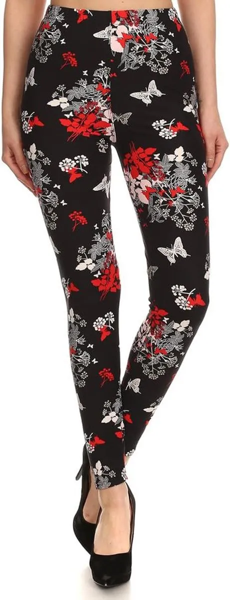 Leggings Depot High Waisted Checkered & Animal Print Leggings for Women - Regular, Plus, 1X3X, 3X5X