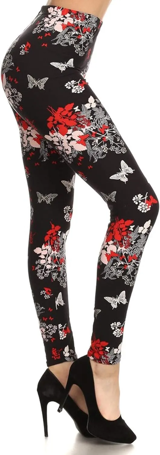 Leggings Depot High Waisted Checkered & Animal Print Leggings for Women - Regular, Plus, 1X3X, 3X5X