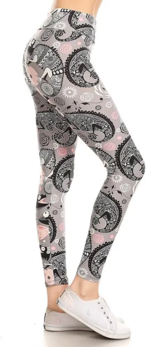 Leggings Depot High Waisted Family & Holiday Events Print Leggings for Women - Reg, Plus, 1X3X, 3X5X