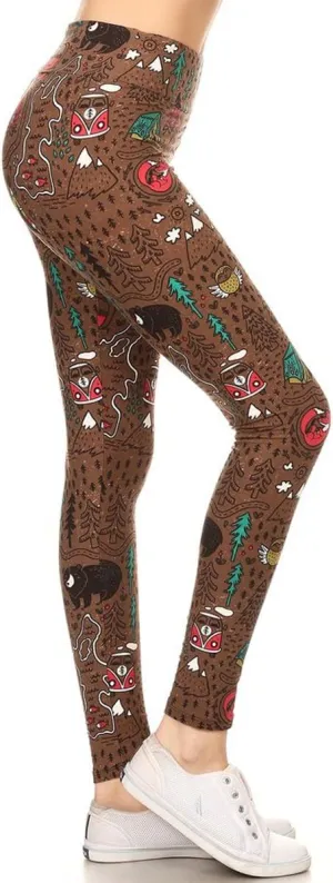 Leggings Depot High Waisted Family & Holiday Events Print Leggings for Women - Reg, Plus, 1X3X, 3X5X