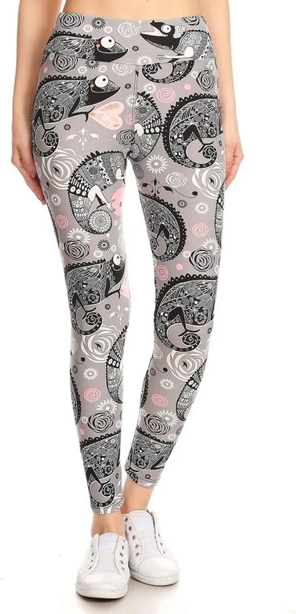 Leggings Depot High Waisted Family & Holiday Events Print Leggings for Women - Reg, Plus, 1X3X, 3X5X