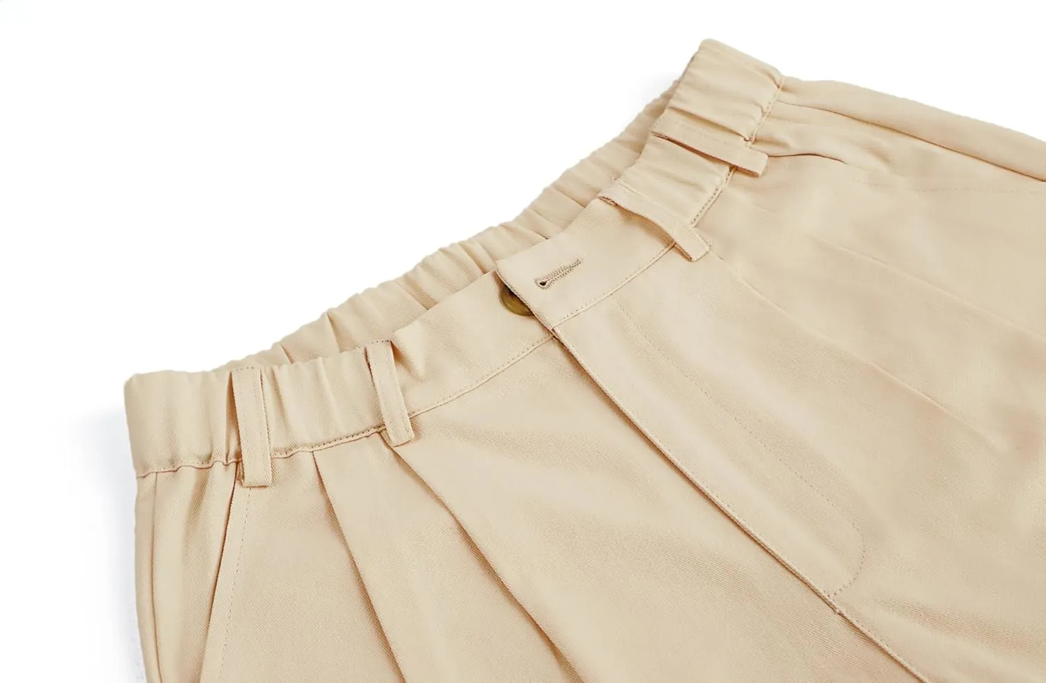Lesore Womens Relaxed Fit Elastic Waist Casual Summer High Rise Shorts Pockets Chino Shorts Pants Trousers