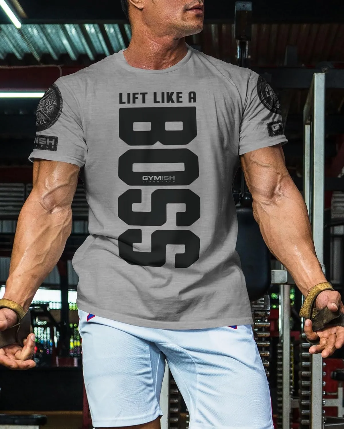 Lift Like a Boss Workout Shirts for Men, Gym Workout T-Shirt