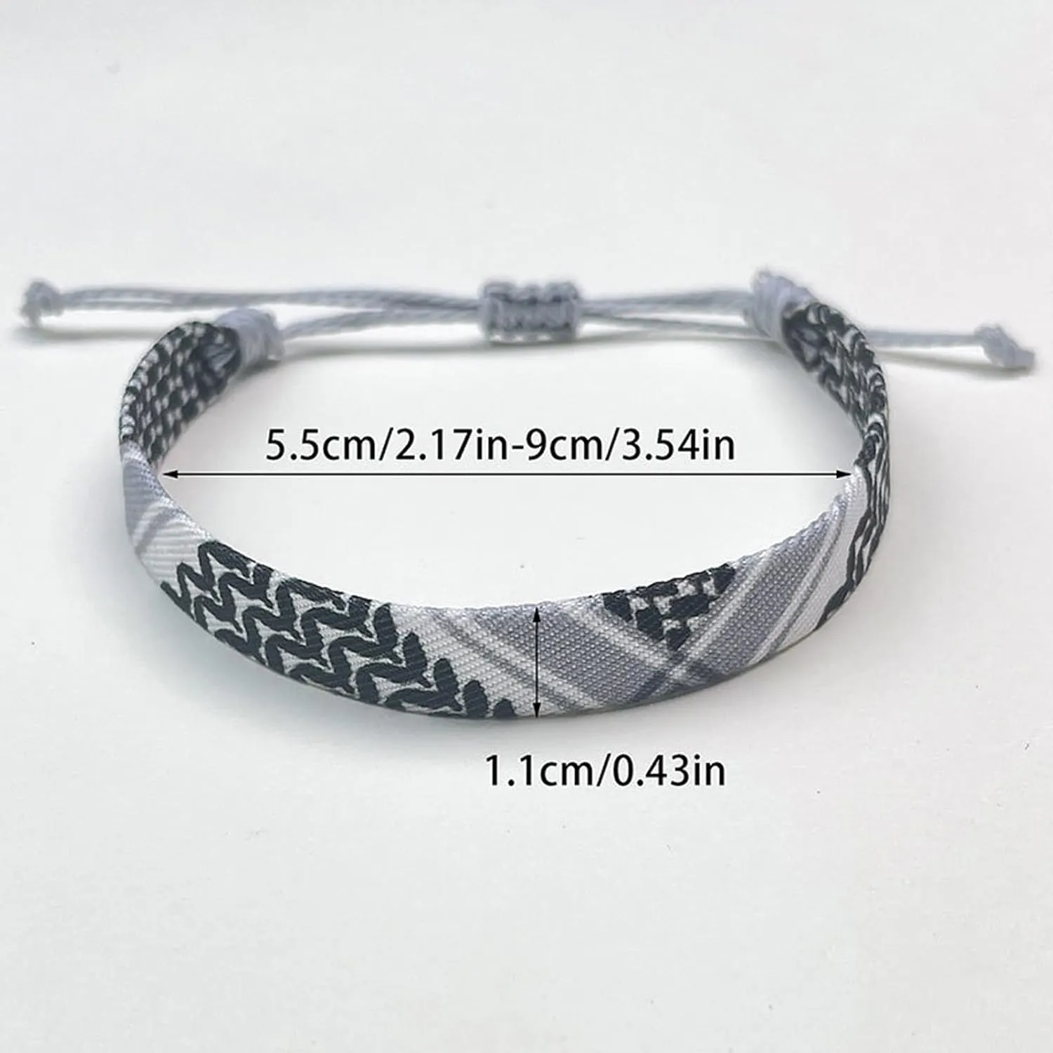 Long tiantian Keffiyeh Bracelet Palestine USA Bracelet Country Flag Bracelet Tibetan Wrist Wrap Bracelet Boho Rope Bracelet Boho Jewelry for Women Men Trendy Stuff
