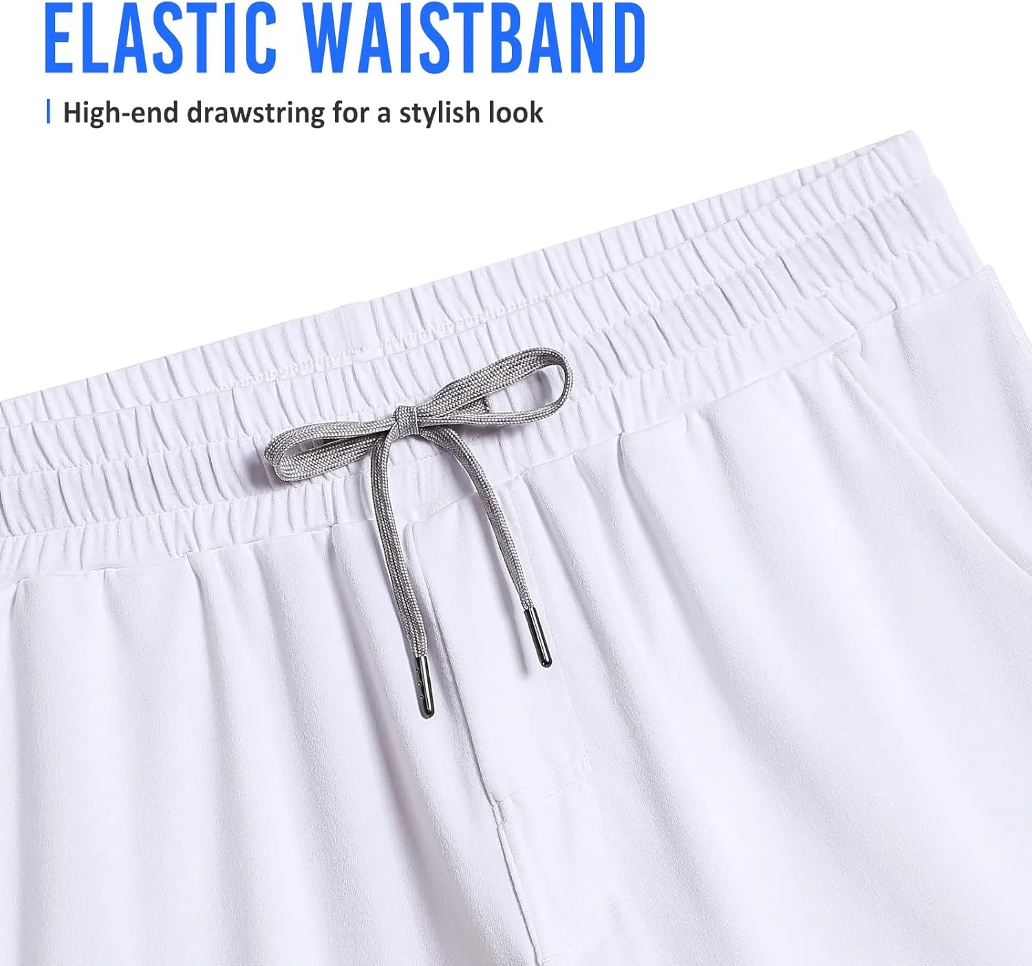 maamgic Mens Workout Shorts 5" Short Shorts Soft Stretch Running Gym Athletic Shorts with Zip Pockets
