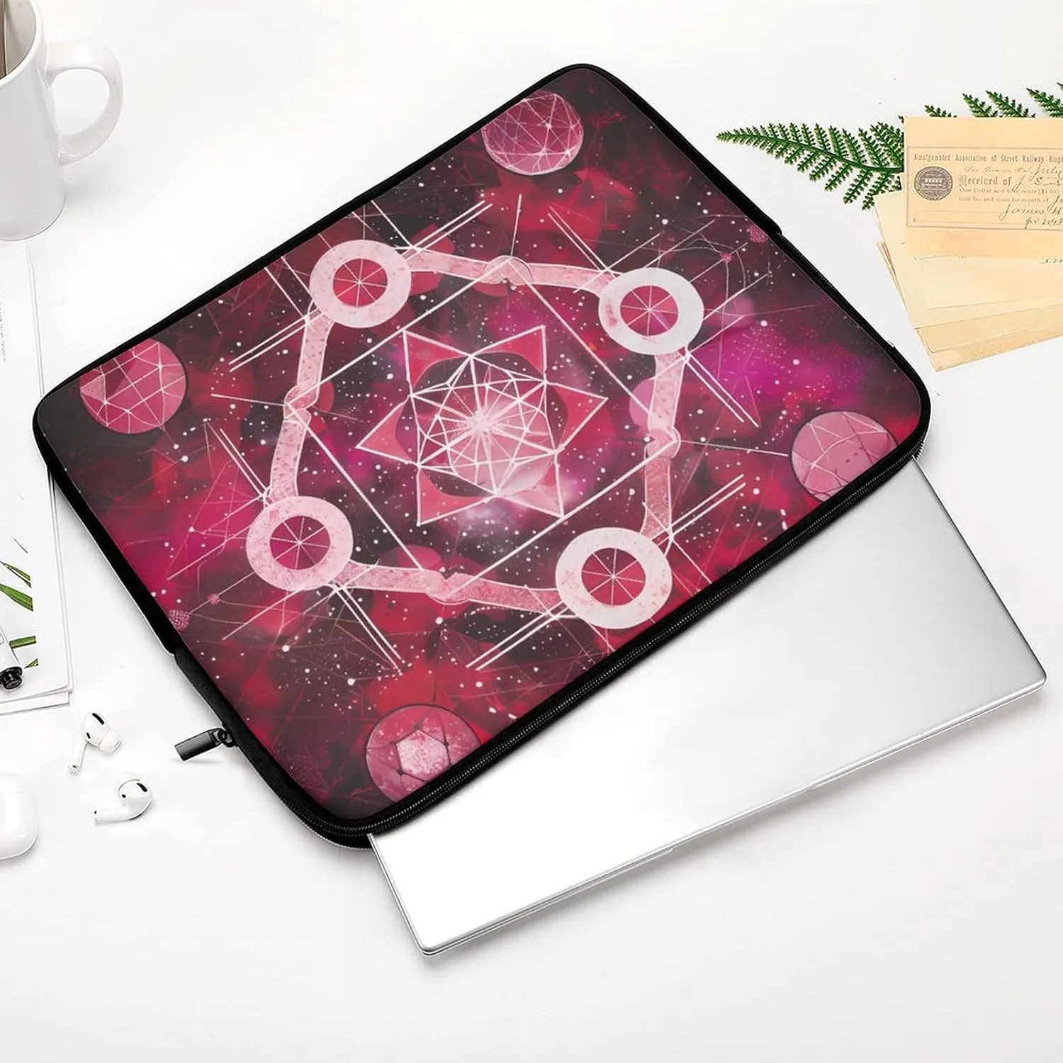 Mandala Mystical Geometric Polygonal Personalized Laptop Bag Business Casual Laptop Cases Slim Computer Bag Briefcase