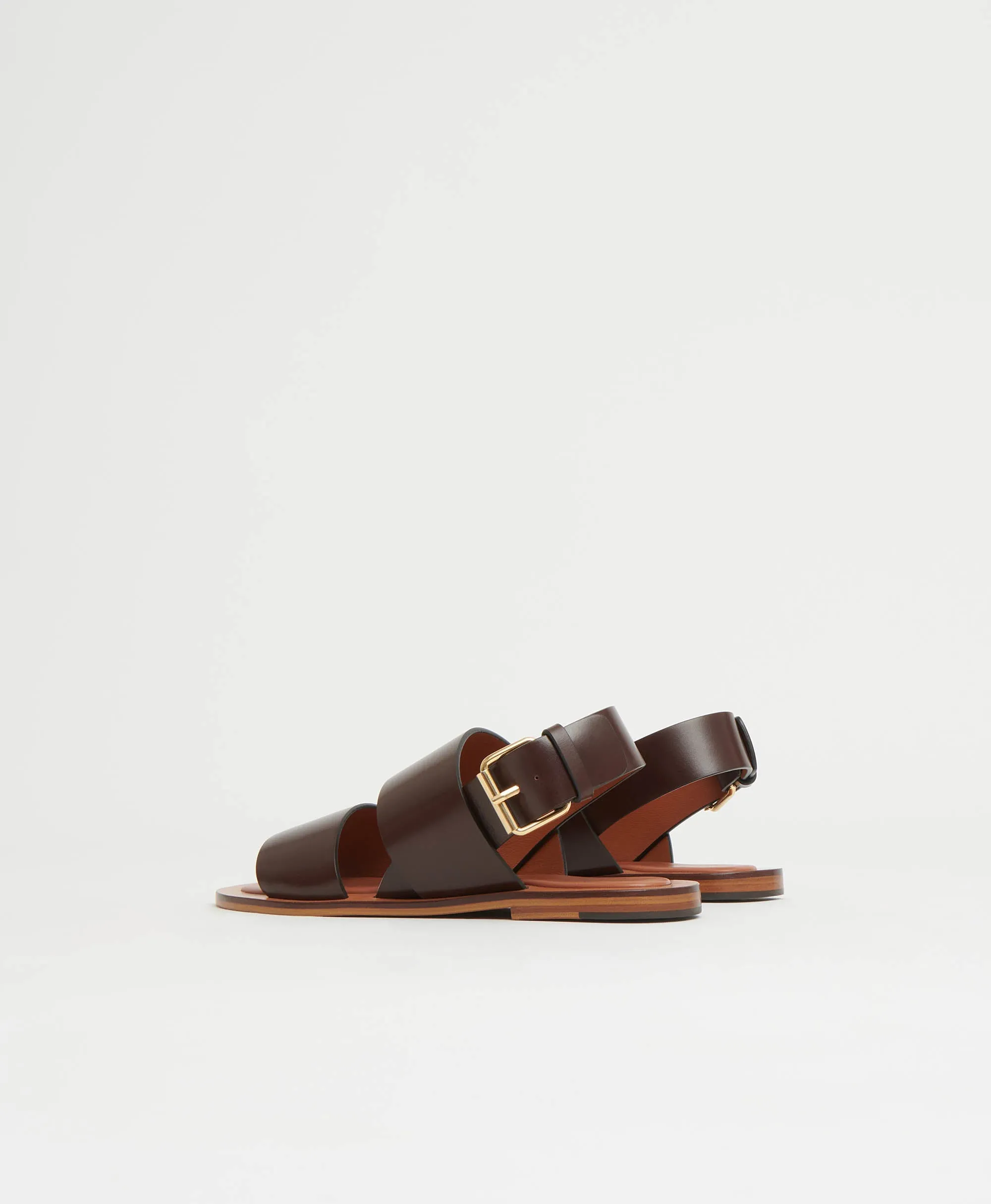 Mansur Gavriel Double Strap Sandal Chocolate