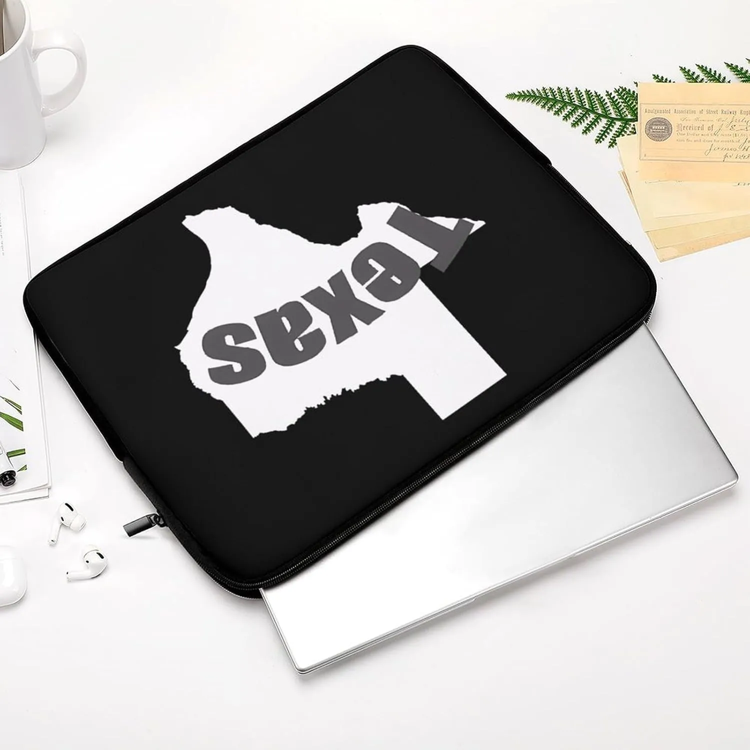 Map of Texas Personalized Laptop Bag Business Casual Laptop Cases Slim Computer Bag Briefcase
