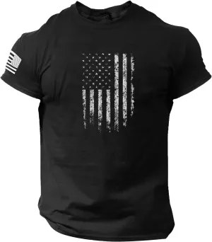 Men's American USA Flag 2025 Patriotic T-Shirts 4th of July Shirts Graphic Tees Summer Short Sleeve Workout Shirt