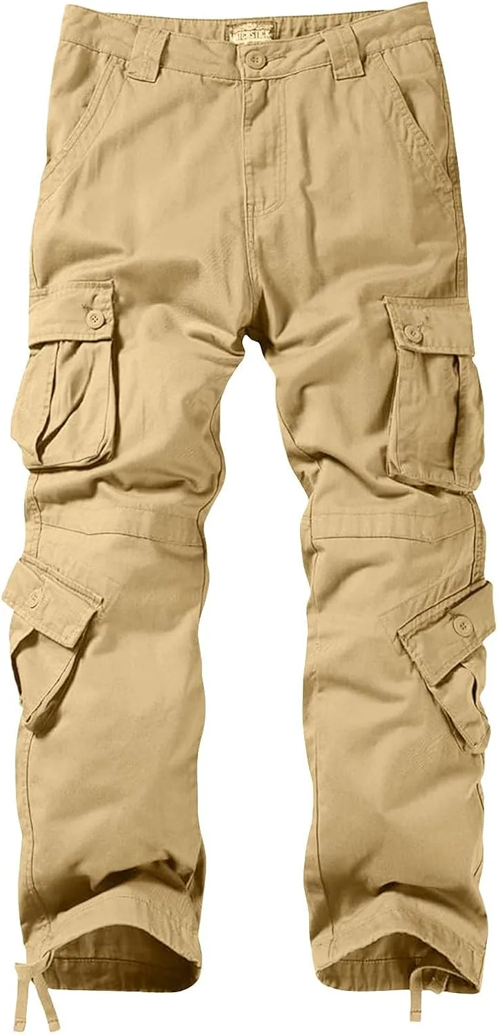 Men's Cargo Pants Jogging Work Trousers Hiking Pants Men Chino Pants Slim Fit Stretch Tight Trousers Casual Elastic