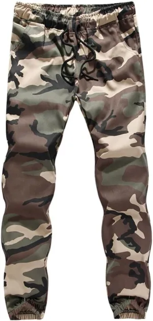 Men's Cargo Pants Outdoors Jogger Camo Slim Fit Sports Drawstring Plus Size Athletic Active Trousers