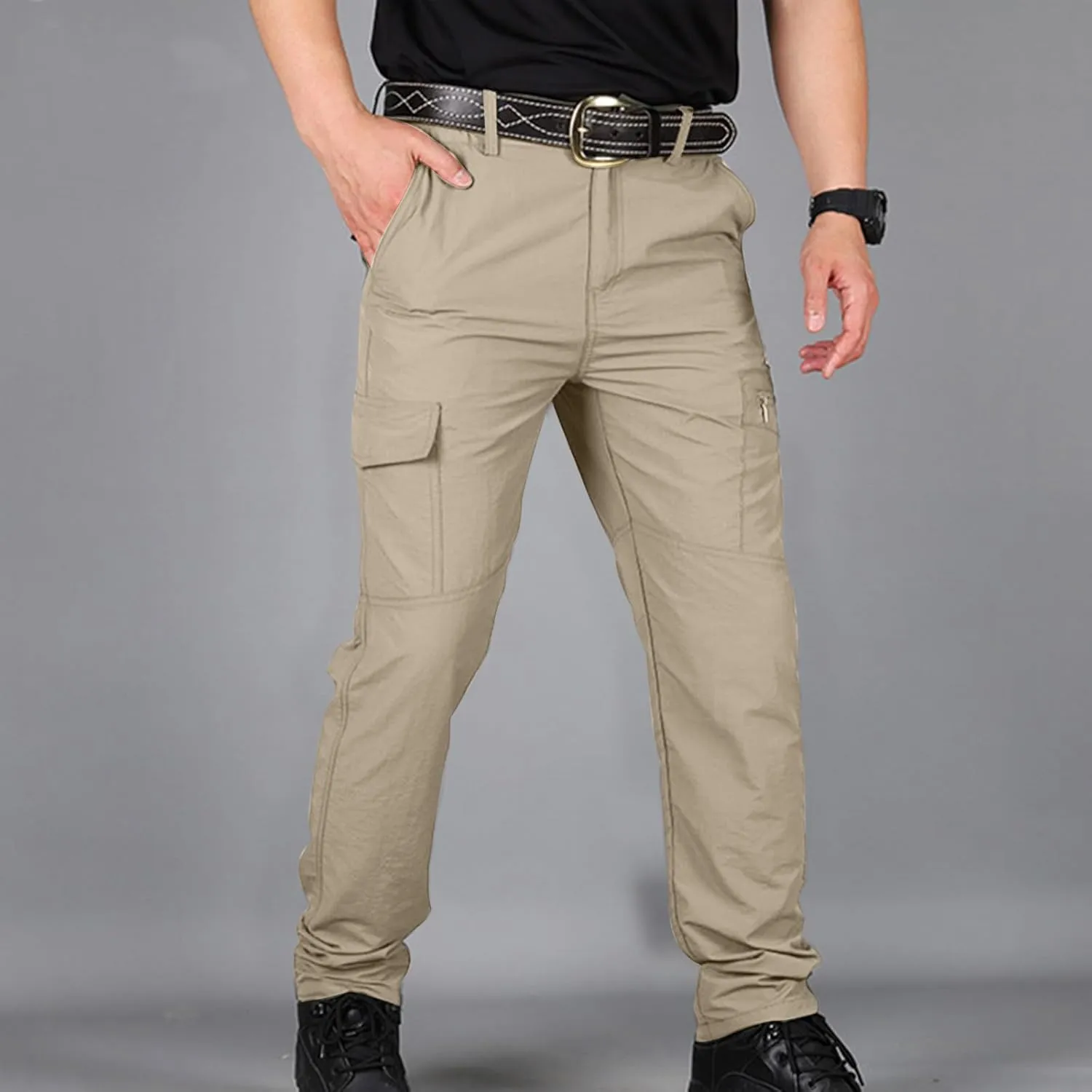 Mens Cargo Pants Tactical Waterproof Pants Big and Tall Baggy Workout Trouser Work Hiking Pants Outdoor Apparel