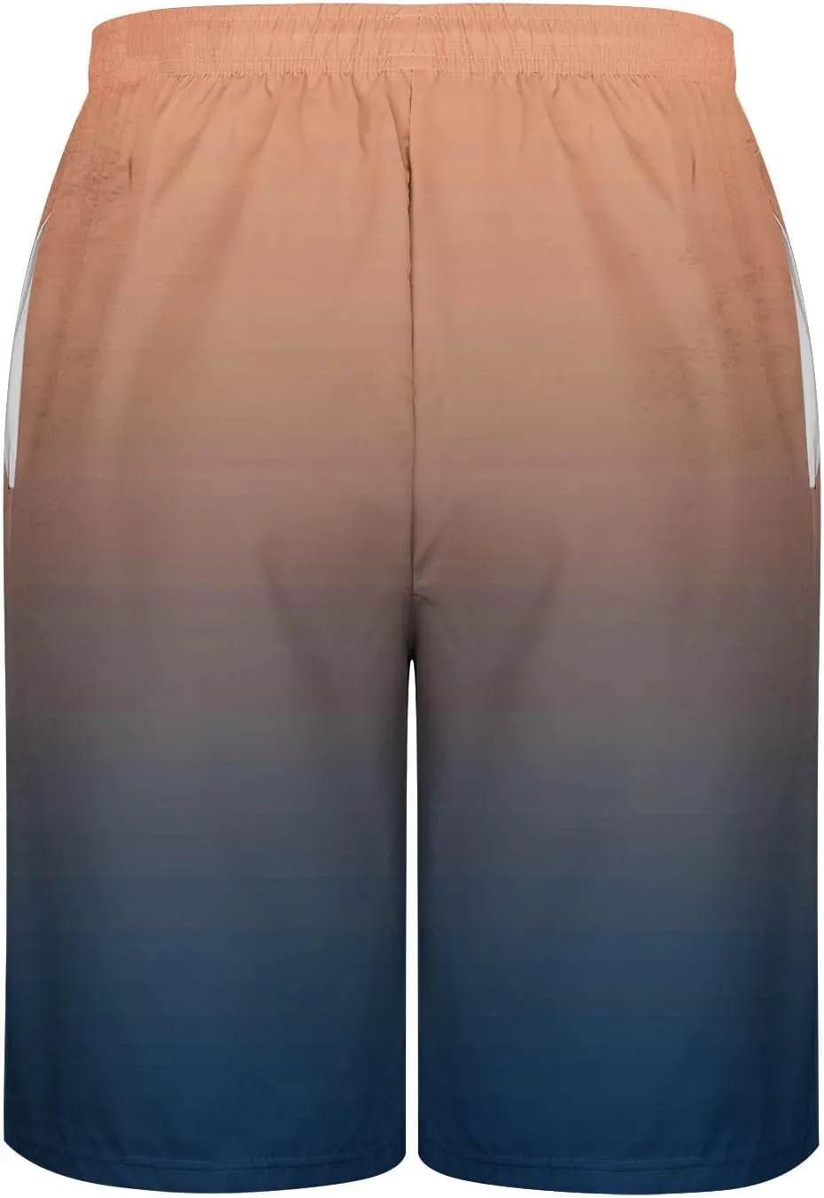 Mens Casual Shorts Gradient Color Fashion Elastic Waist Drawstring Shorts Summer Beach Vocation Shorts with Pockets