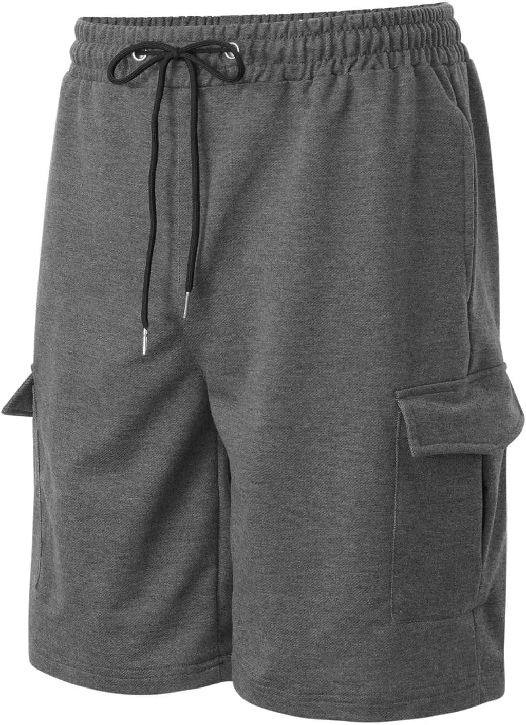 Mens Casual Shorts Knee Length Elastic Drawstring Straight Loose Sports Pants Outdoor Hiking Fishing Combat Tactical Bermuda