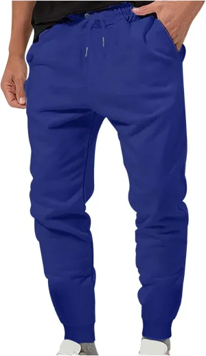 Mens Casual Workout Joggers Pants Slim FIt Sweatpants Hiking Outdoor Pants Drawstring Elastic Waist Tapered Trousers