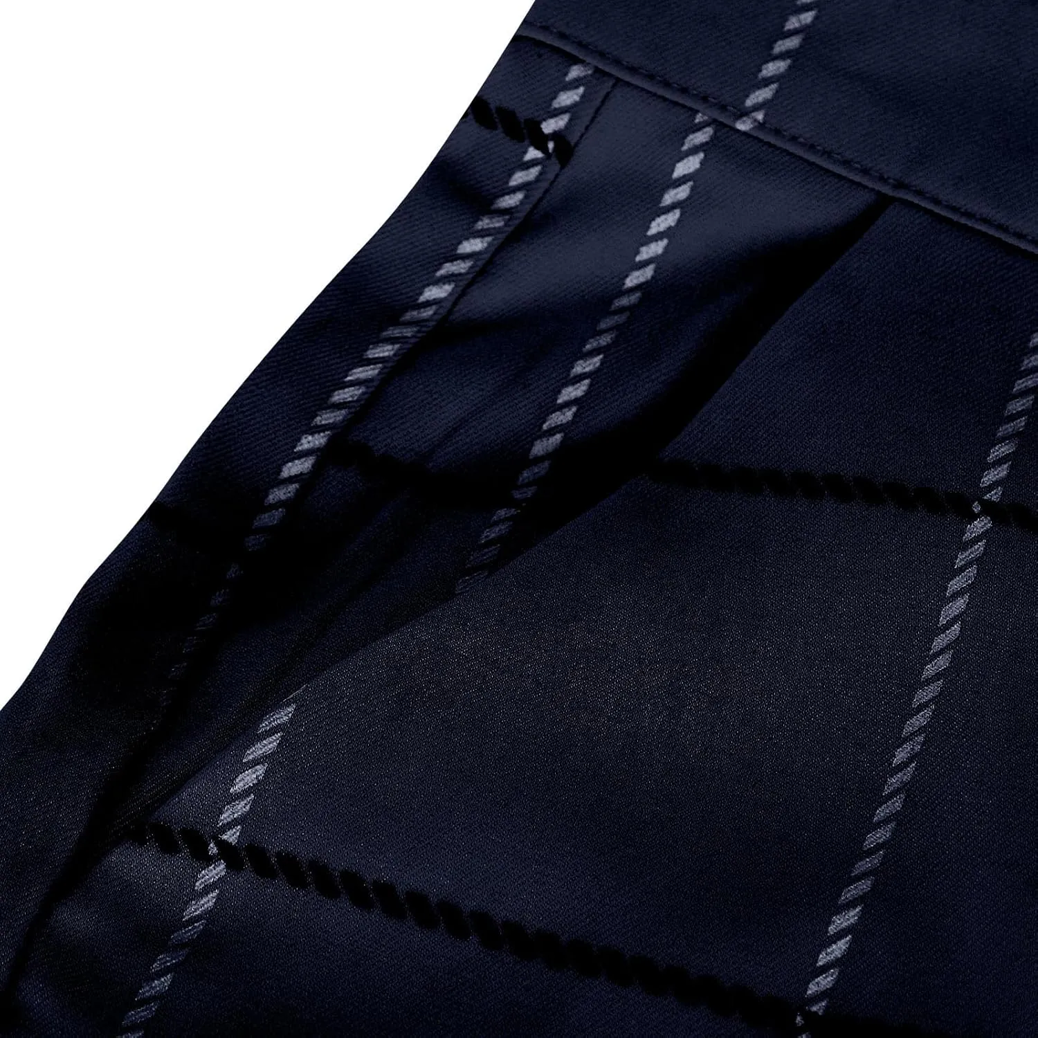 Men's Fashion Stretch Dress Pants Slim Fit Lightweight Plaid Skinny Long Pants Casual Business Work Golf Trousers