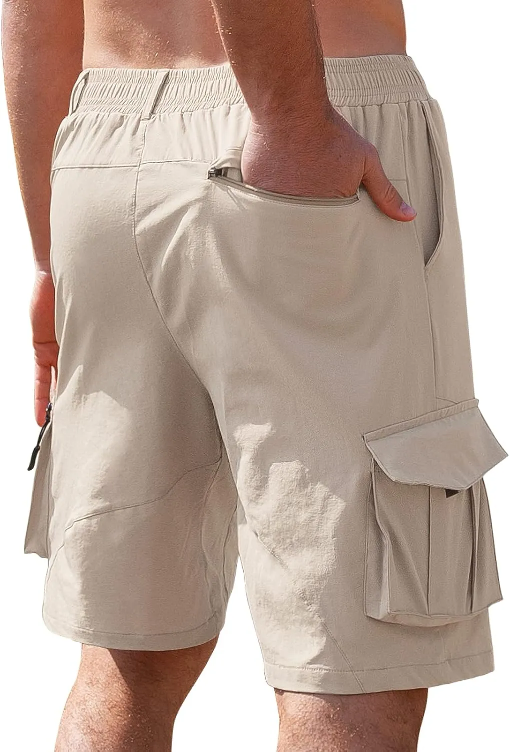 Mens Hiking Cargo Shorts Lightweight Quick Dry Casual Shorts Outdoor Fishing Golf Shorts with Multi Pockets