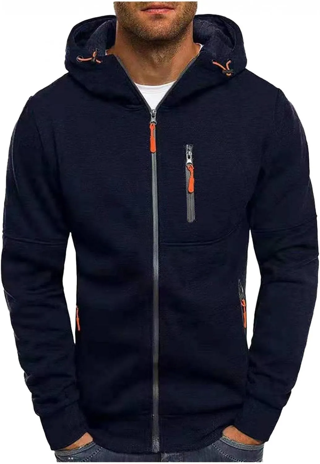 Mens Hoodies,Mens Men's Autumn Slim Casual Plaid Hooded Top Blouse Fashion Sweatshirts Hoodies for Men Fashion Hoodies