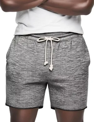 Mens Lounge Shorts Knit Terry Cloth Drawstring Athletic Sweat Shorts with Pockets 6 Inch