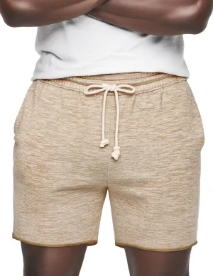 Mens Lounge Shorts Knit Terry Cloth Drawstring Athletic Sweat Shorts with Pockets 6 Inch