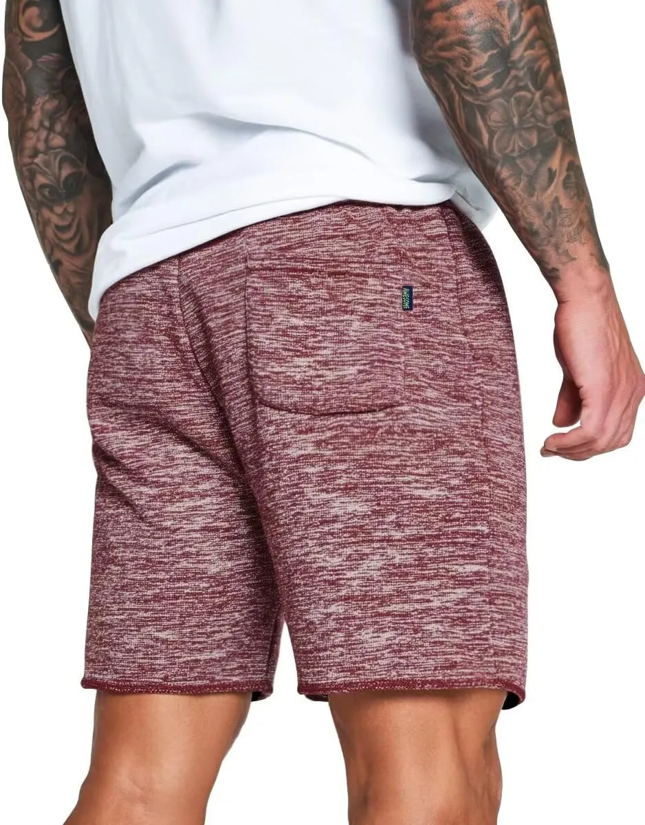 Mens Lounge Shorts Knit Terry Cloth Drawstring Athletic Sweat Shorts with Pockets 6 Inch
