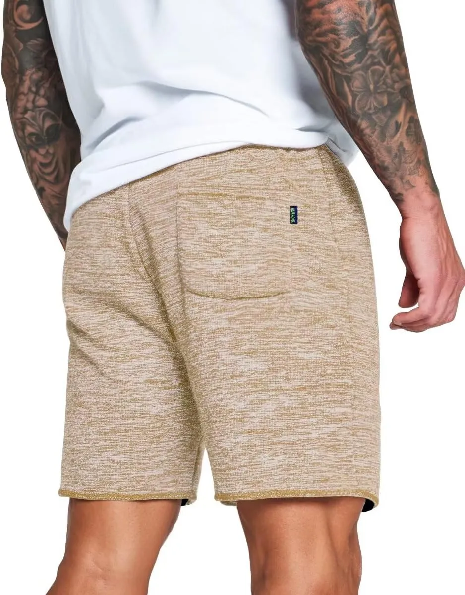 Mens Lounge Shorts Knit Terry Cloth Drawstring Athletic Sweat Shorts with Pockets 6 Inch