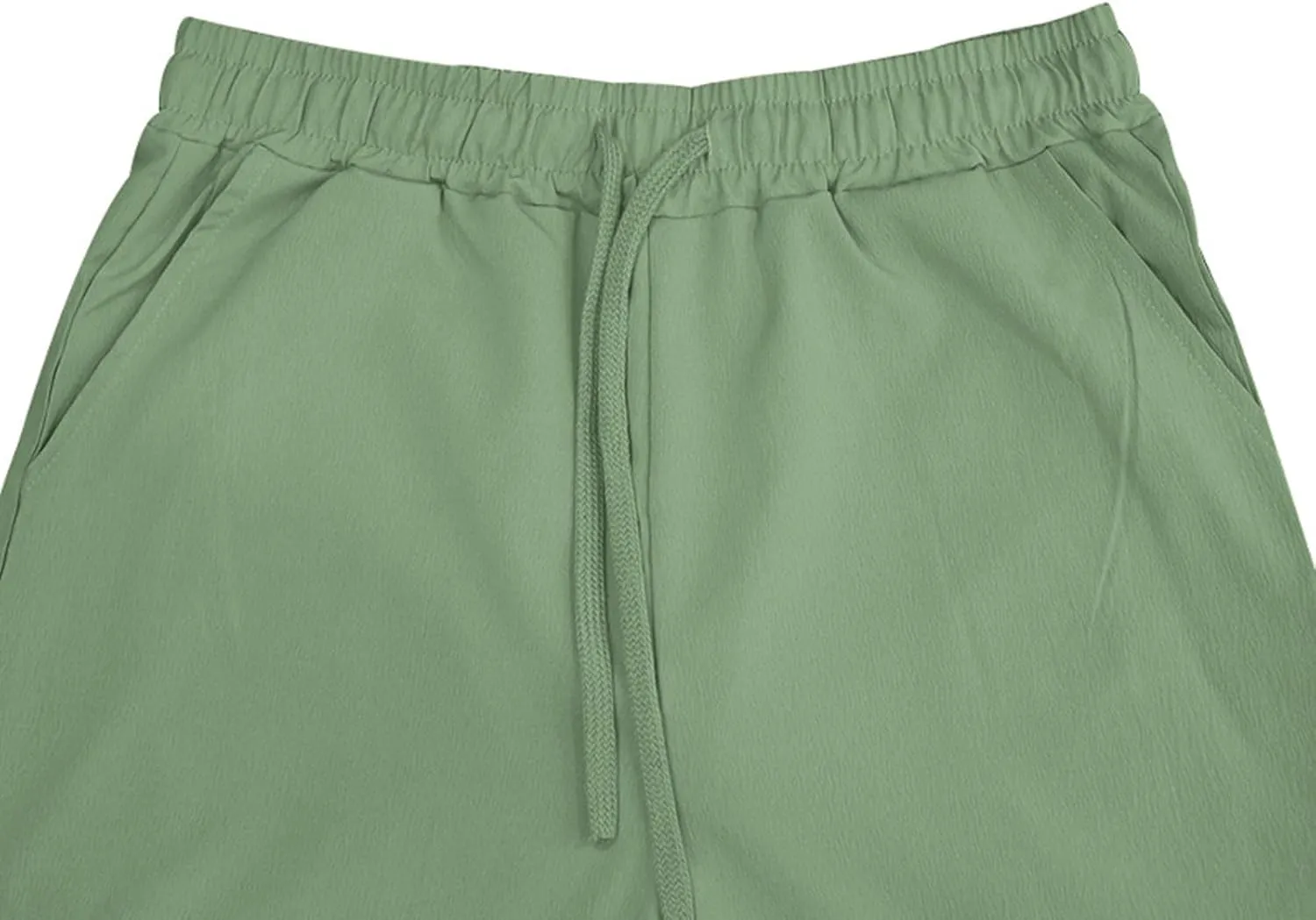 Mens Pants Casual Stretch Golf Pants Drawstring Lightweight Trousers Elastic Waist Lounge Pants with Pockets